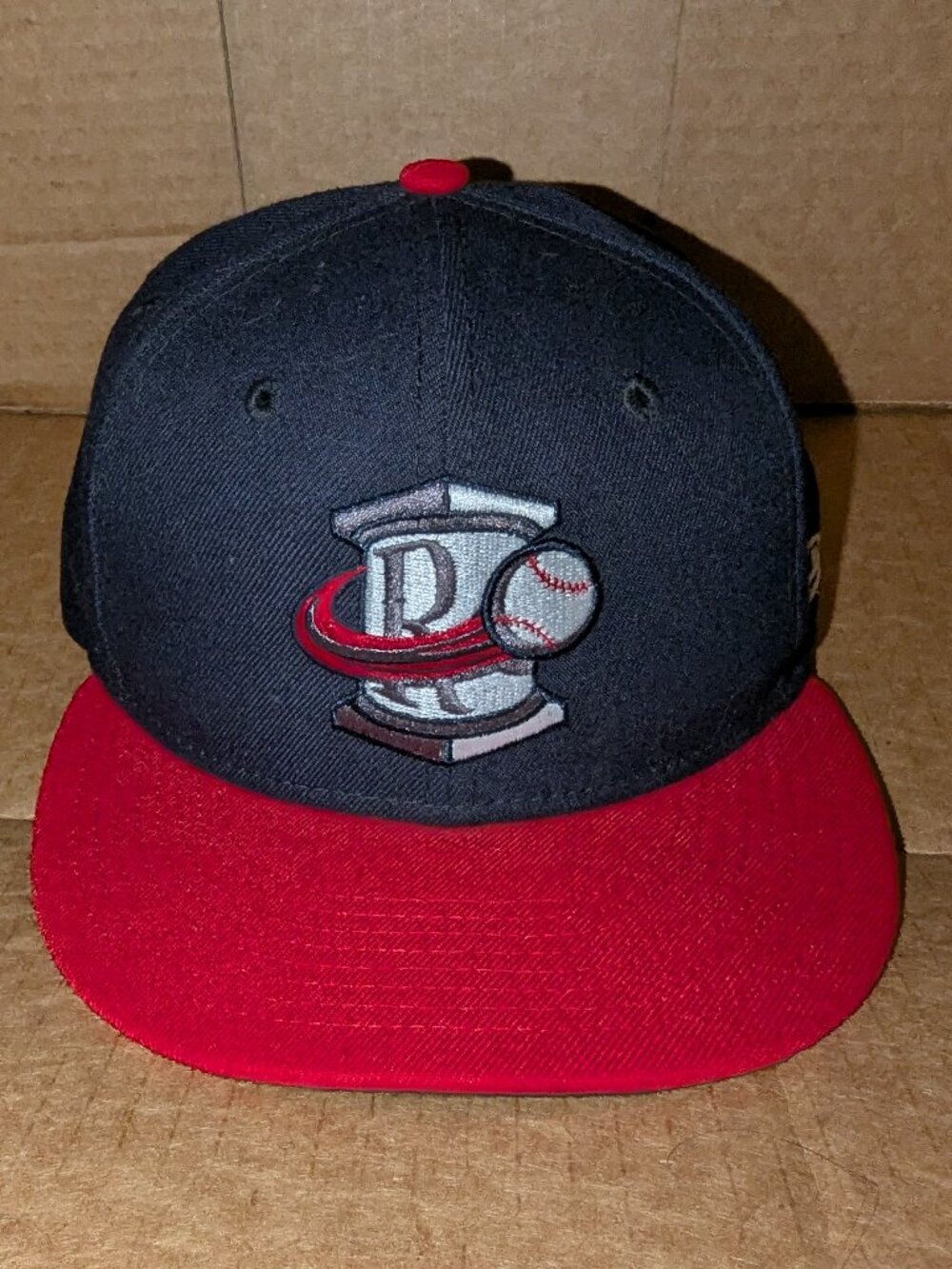 Rome Braves New Era 59FIFTY Fitted Hat Cap 7 Blue Red MiLB